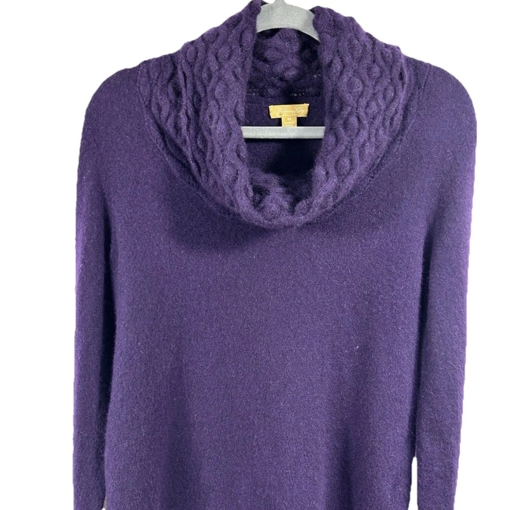 Katherine Kelly women’s cashmere dark purple sweater size M minimalist old money